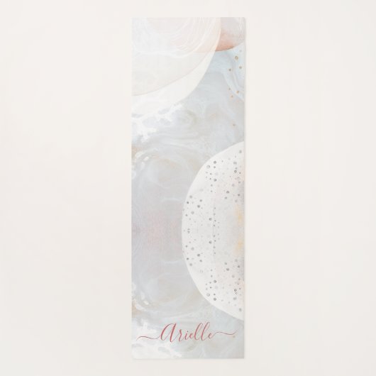 Abstracte Waterverf Vormen Etheral Yoga Mat (Achterkant)