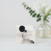 Abstracte Waterverf Vormen Therapeut Visitekaartje (Staand voorkant)