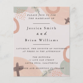 Abstracte Waterverf Wedding Flyer