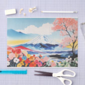 Abstracte Waterverf Whimsical Springtime Mountain Tissuepapier (Craft)