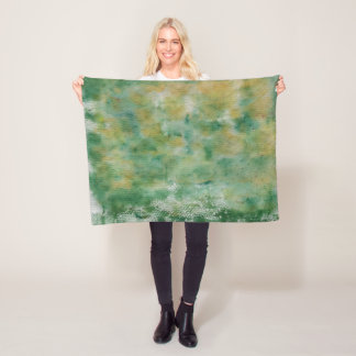 Abstracte Waterverf Worpdeken Fleece Deken