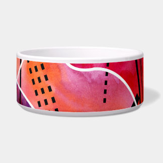 Abstracte Waterverf Zwart Wit Patroon Voerbakje