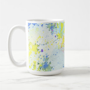 Abstracte waterverfspat pastel kunst ontwerp koffiemok
