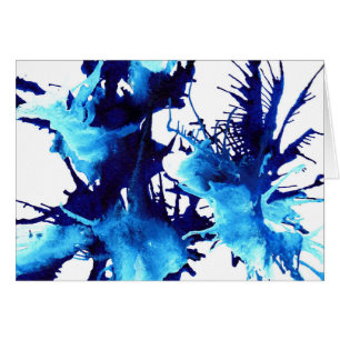 Abstracte waterverfspettering blauw