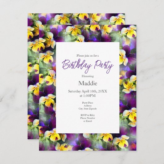 Abstracte Waterverven Kaart (Voorkant / Achterkant)