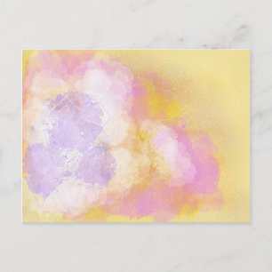 Abstracte Waterverven - Oranje achtergrond Briefkaart