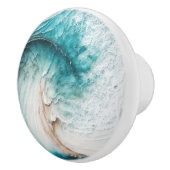 Abstracte Wave Painting Keramische knop (Rechts)