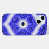 ABSTRACTE WAVEN, BLAUWE STAR EN SAPPHIRE GEMSTONE Case-Mate iPhone CASE (Achterkant (horizontaal))