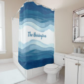 Abstracte Waves, aangepaste naam douchegordijn (In situ)