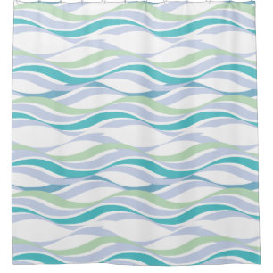 Abstracte Waves Lavendel ADD Achtergrondkleur Douchegordijn