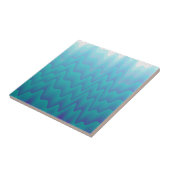 Abstracte Waves Turquoise Blue Tegeltje (Zijkant)