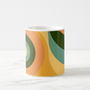 Abstracte Wavy Colorful Rainbow-pleinen Koffiemok