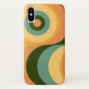 Abstracte Wavy Colorful Retro iPhone X Hoesje