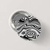 Abstracte Wavy gestreepte zwart-witte Button (Voorkant /achterkant)