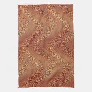 Abstracte Wavy Striped Patroonlijnen 2 Theedoek