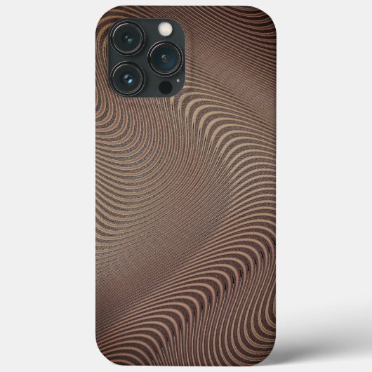 Abstracte Wavy Striped Pattern Lines Brown Art Case-Mate iPhone Case (Achterkant)