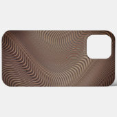Abstracte Wavy Striped Pattern Lines Brown Art Case-Mate iPhone Case (Achterkant (horizontaal))