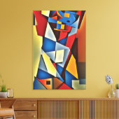 Abstracte weergave van het portret Canvas Afdruk (Insitu (Woonkamer))