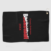 Abstracte wens van Basketball Player - Word Art Golfhanddoek (Horizontaal)