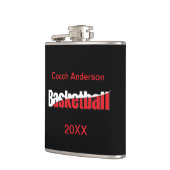 Abstracte wens van Basketball Player - Word Art Heupfles (Links)