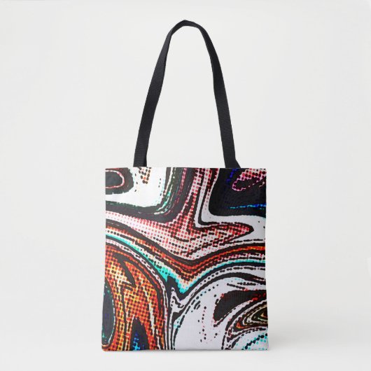 Abstracte wervelachtergrond. Vloeibare verftextuur Draagtas (Voorkant)