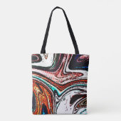 Abstracte wervelachtergrond. Vloeibare verftextuur Draagtas (Achterkant)