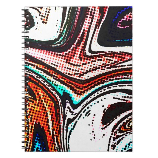 Abstracte wervelende achtergrond. Vloeibare verf t Notitieboek (Voorkant)