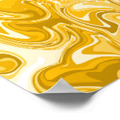 Abstracte Wervelende Kunst - Bruin Poster (Hoek)