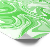 Abstracte Wervelende Kunst - Groen Poster (Hoek)