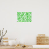 Abstracte Wervelende Kunst - Groen Poster (Keuken)