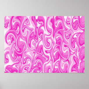 Abstracte Wervelende Kunst - Magenta Poster