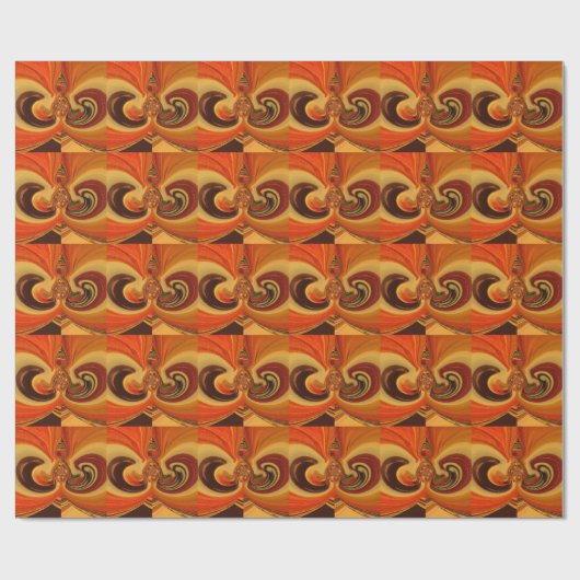 Abstracte wervelingen met Teardrop Center Art Prin Cadeaupapier (Vlak)