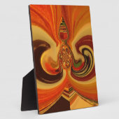 Abstracte wervelingen met Teardrop Center Art Prin Fotoplaat (Zijkant)