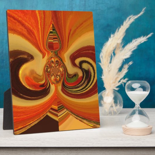 Abstracte wervelingen met Teardrop Center Art Prin Fotoplaat (Zijkant)