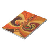 Abstracte wervelingen met Teardrop Center Art Prin Notitieblok (Gedraaid)