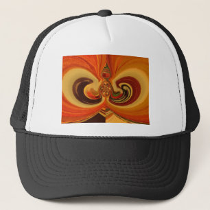 Abstracte wervelingen met Teardrop Center Art Prin Trucker Pet
