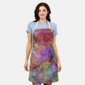  Abstracte wervelingen van kleuren Grey Squiggles Schort (Gedragen)