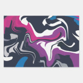 Abstracte wervelingen van koele en gedurfde kleure inpakpapier vel (Voorkant 2)