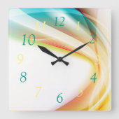 Abstracte wervelkolom 2 vierkante klok (Voorkant)