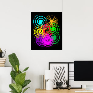 Abstracte wervelkolom poster