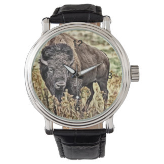Abstracte Westerne buffel Horloge