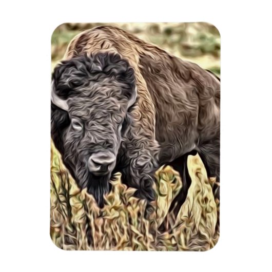 Abstracte Westerne buffel Magneet (Verticaal)