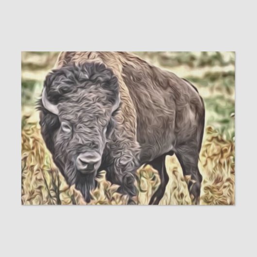 Abstracte Westerne buffel Tissuepapier (Voorkant)