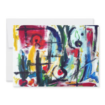 Abstracte whimsy-uitnodiging voor kleuren