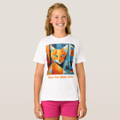 Abstracte Whiskers: Beste kat mam T-shirt (Voorkant volledig)