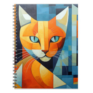 Abstracte Whiskers: Oranje kat Notitieboek