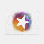 Abstracte White Star Fleece Deken (Voorkant (Horizontaal))