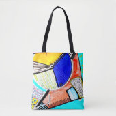 Abstracte wielCanvas tas (Voorkant)