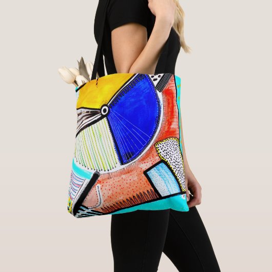 Abstracte wielCanvas tas (Dichtbij)