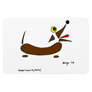 Abstracte Wiener Dog Flexible Magnet Magneet
